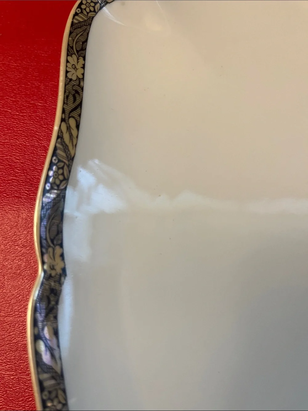 Vintage Hutschenreuther Hohenberg Cream with Gold Encrusted Trim Square Tray